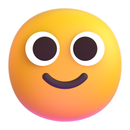 Slightly Smiling Face 3D