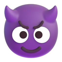 Smiling Face with Horns 3D
