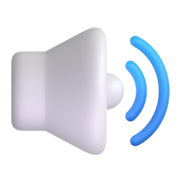 Speaker with Three Sound Waves 3D