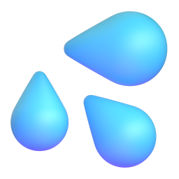Splashing Sweat Symbol 3D