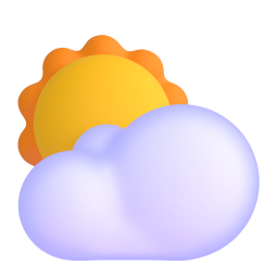 Sun Behind Cloud 3D