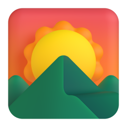 Sunrise Over Mountains 3D