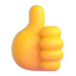 Thumbs Up Sign 3D