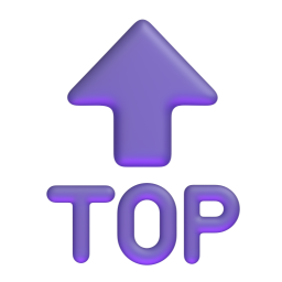 Top with Upwards Arrow Above 3D