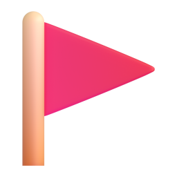 Triangular Flag on Post 3D