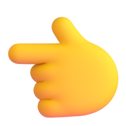 White Left Pointing Backhand Index 3D