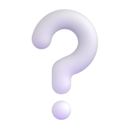 White Question Mark Ornament 3D