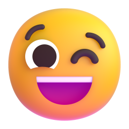 Winking Face 3D