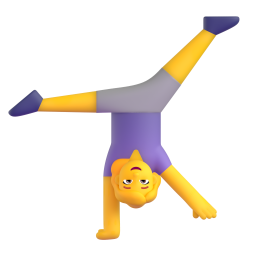 Woman Cartwheeling 3D