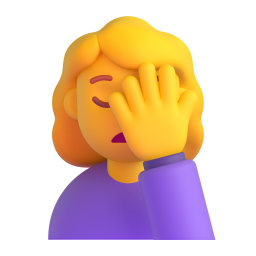 Woman Facepalming 3D