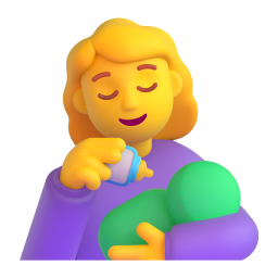 Woman Feeding Baby 3D
