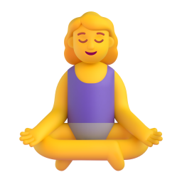Woman in Lotus Position 3D