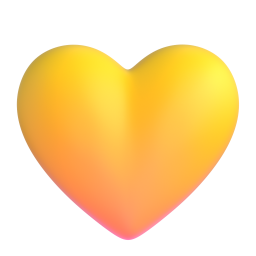Yellow Heart 3D