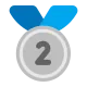 Second Place Medal Flat