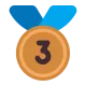 Third Place Medal Flat
