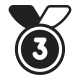 Third Place Medal High Contrast
