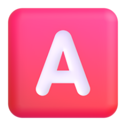 Negative Squared Latin Capital Letter A 3D