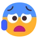 Face with Open Mouth and Cold Sweat Flat