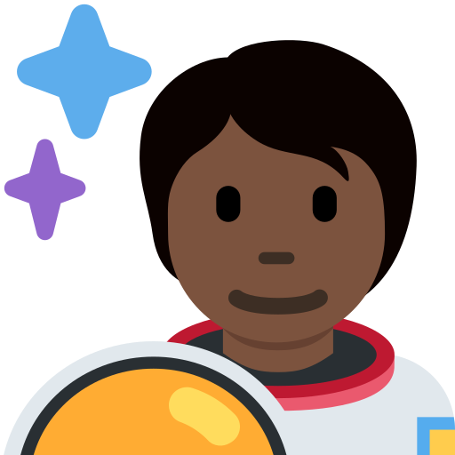 Astronaut Dark Skin Tone