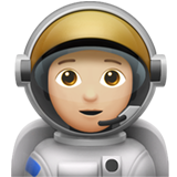 Astronaut Medium Light Skin Tone Apple Emoji