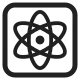 Atom Symbol High Contrast