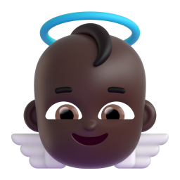 baby angel: dark skin tone 3D