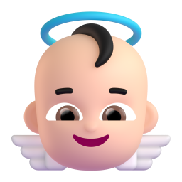 baby angel: light skin tone 3D