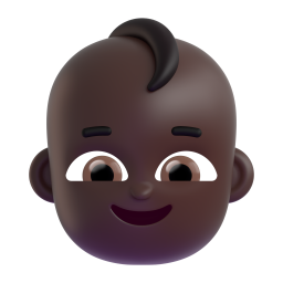 baby: dark skin tone 3D