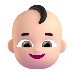 baby: medium-light skin tone 3D