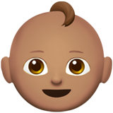 baby: medium skin tone Apple Emoji