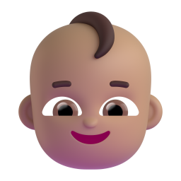 baby: medium skin tone 3D