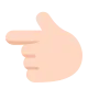 backhand index pointing left: medium-light skin tone Flat