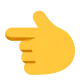 White Left Pointing Backhand Index Flat