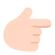 backhand index pointing right: medium-light skin tone Flat