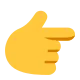 White Right Pointing Backhand Index Flat