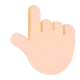backhand index pointing up: light skin tone Flat
