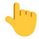 White Up Pointing Backhand Index Flat