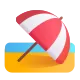 Beach with Umbrella Color