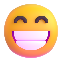 Grinning Face with Smiling Eyes 3D