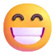 Grinning Face with Smiling Eyes Color