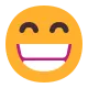 Grinning Face with Smiling Eyes Flat