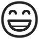 Grinning Face with Smiling Eyes High Contrast