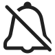 Bell with Cancellation Stroke High Contrast