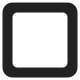 Black Square Button High Contrast