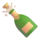 Bottle with Popping Cork Color