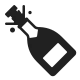 Bottle with Popping Cork High Contrast