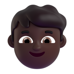 boy: dark skin tone 3D