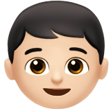 boy: light skin tone Apple Emoji