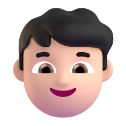 boy: light skin tone 3D