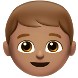 boy: medium skin tone Apple Emoji